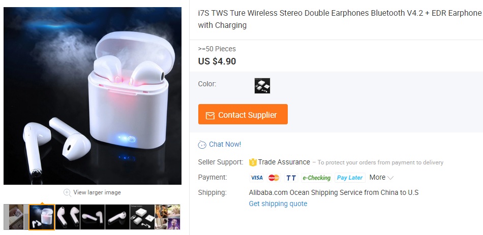 Importar audífonos Bluetooth estilo earpods