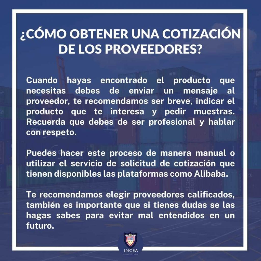 como obtener una cotización de proveedores chinos