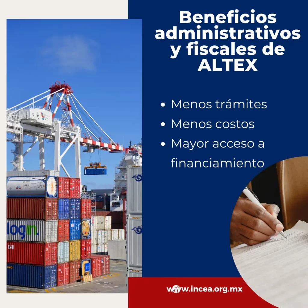 Beneficios administrativos y fiscales de ALTEX