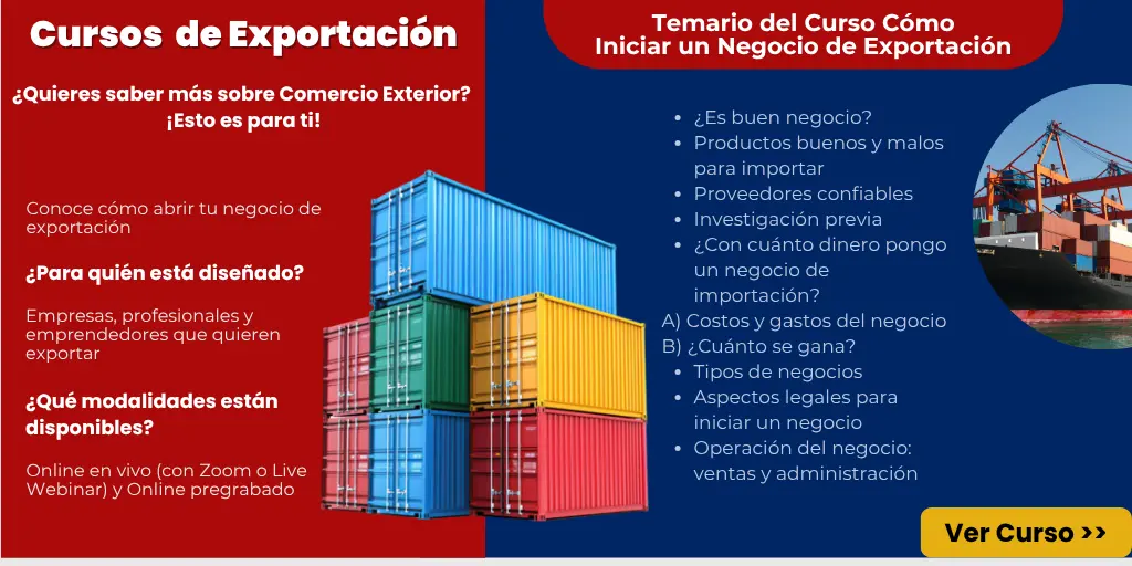Cursos Cómo Iniciar un negocio de exportación